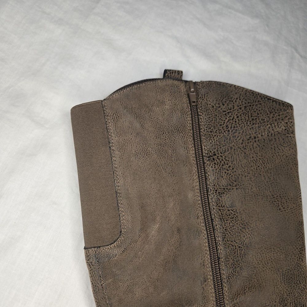 Maurices Delilah Boots Riding Type Boots 6.5 Wide Calf Side Zip Man-made Materia - Picture 2 of 9